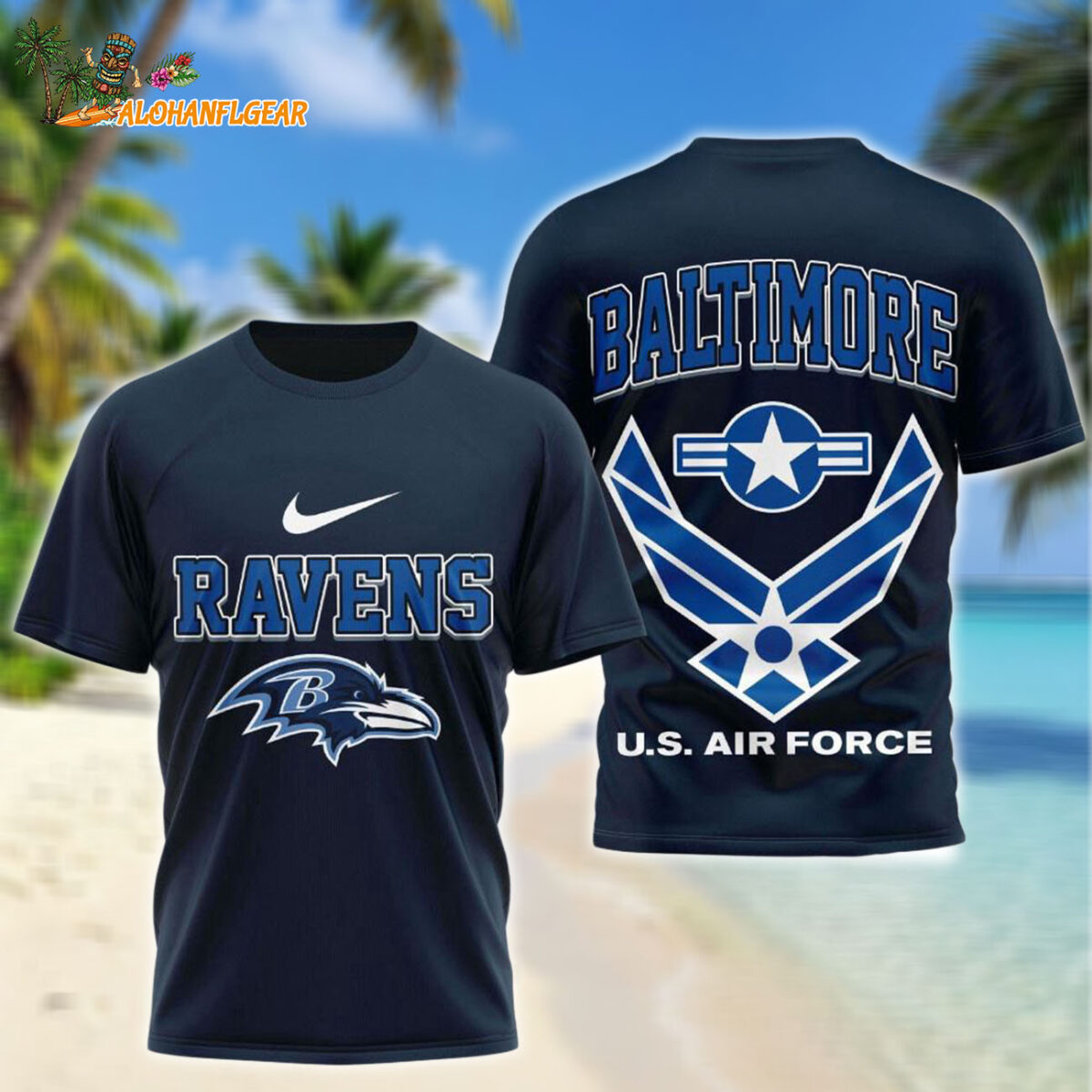 Baltimore Ravens US Air Force Military Unisex 3D Shirt