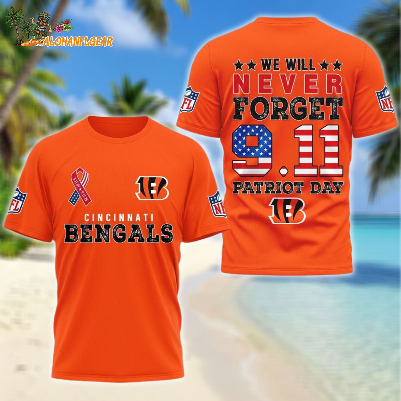 Cincinnati Bengals We Will Never Forget 9 11 Patriot Day 2025 Unisex 3D Shirt Cincinnati Bengals We Will Never Forget 9 11 Patriot Day 2025 Unisex 3D Shirt