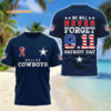 Dallas Cowboys We Will Never Forget 9 11 Patriot Day 2025 Unisex 3D Shirt
