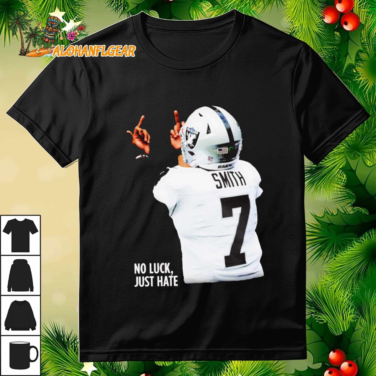Geno Smith Las Vegas Raiders Middle Finger No Luck No Hate Shirt