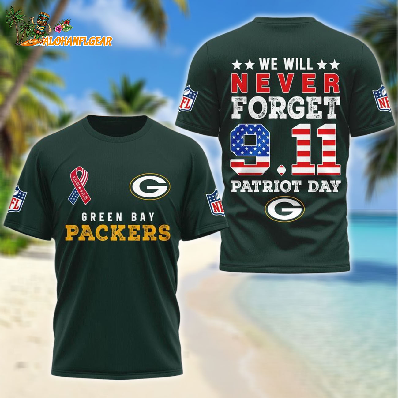 Green Bay Packers We Will Never Forget 9 11 Patriot Day 2025 Unisex 3D Shirt Green Bay Packers We Will Never Forget 9 11 Patriot Day 2025 Unisex 3D Shirt