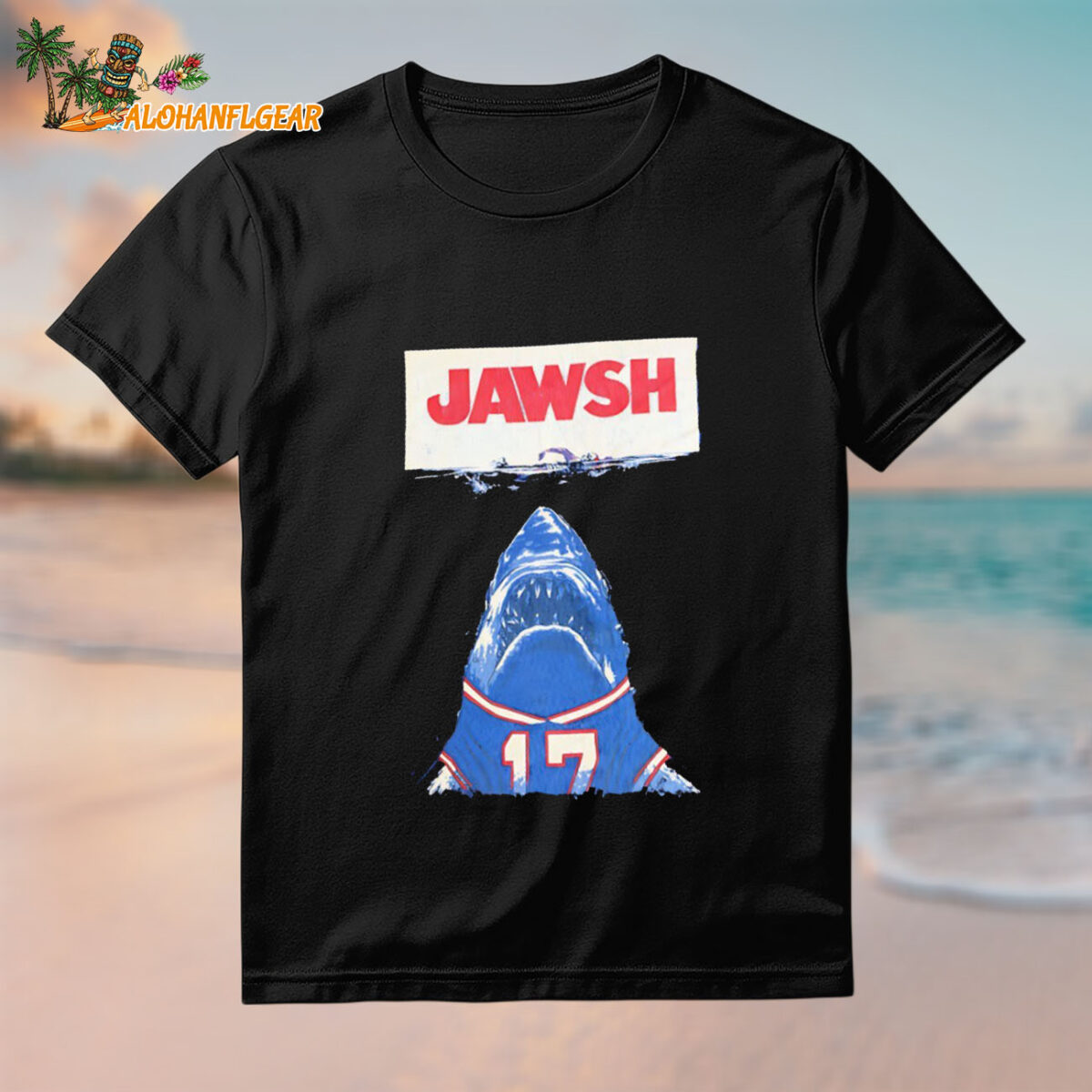Hot Josh Allen No 17 Buffalo Bills Jawsh Shirt
