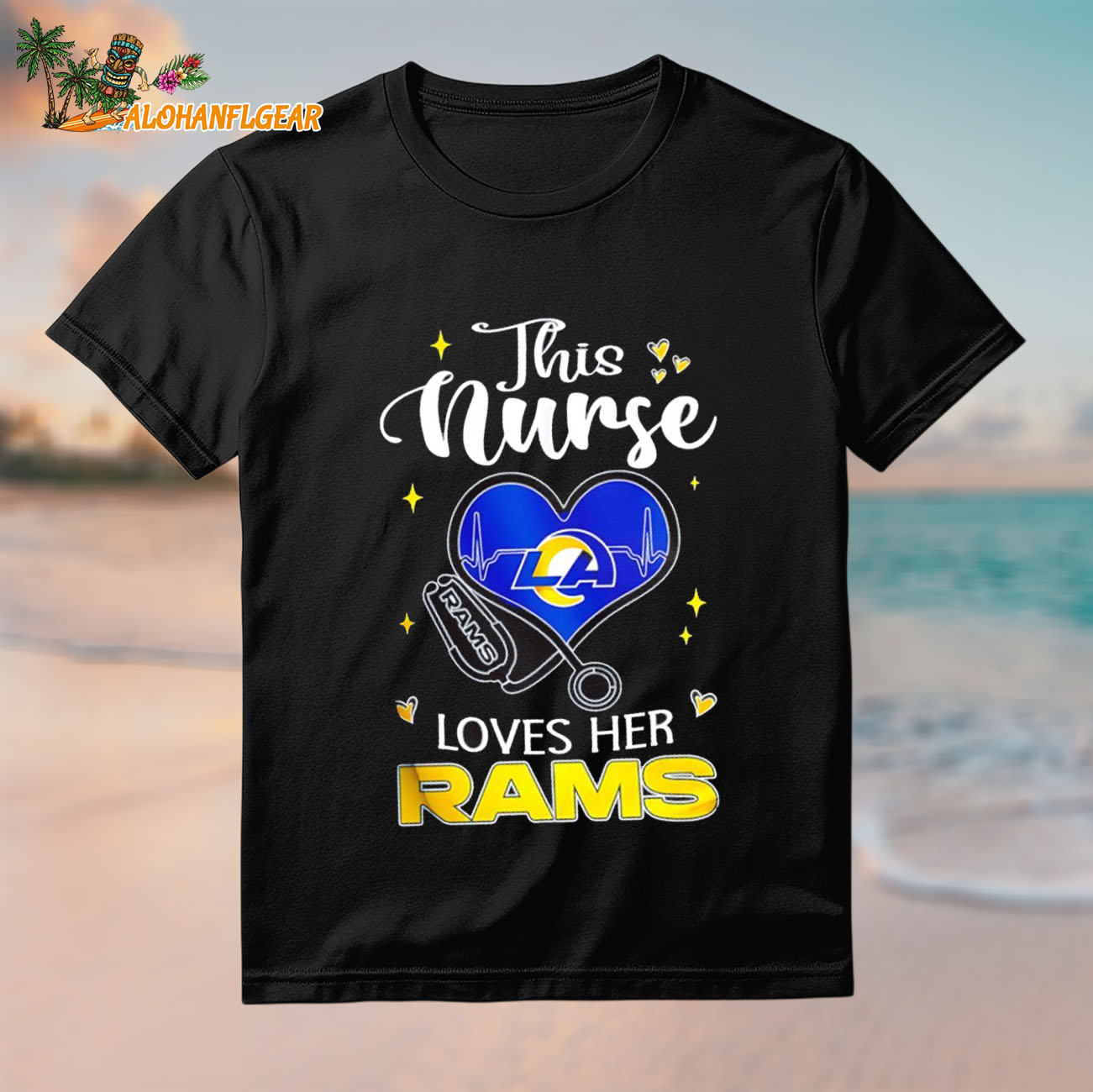 Los Angeles Rams This Nurse Appreciation Month 2025 Shirt Los Angeles Rams This Nurse Appreciation Month 2025 Shirt