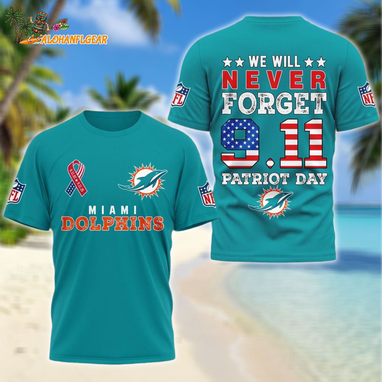 Miami Dolphins We Will Never Forget 9 11 Patriot Day 2025 Unisex 3D Shirt Miami Dolphins We Will Never Forget 9 11 Patriot Day 2025 Unisex 3D Shirt