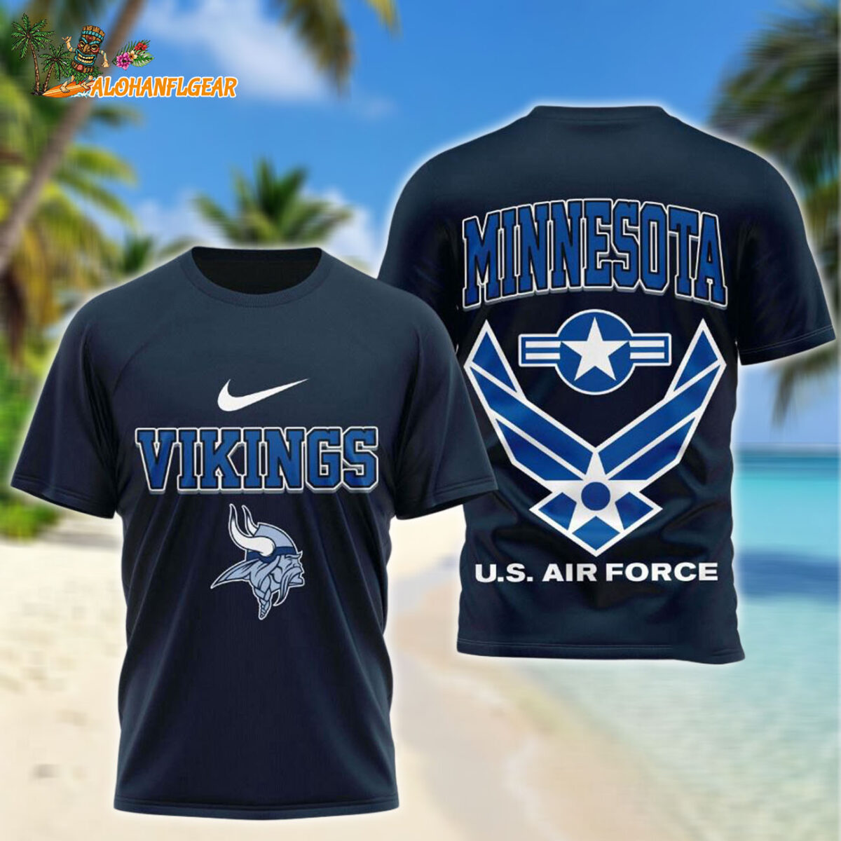 Minnesota Vikings US Air Force Military Unisex 3D Shirt