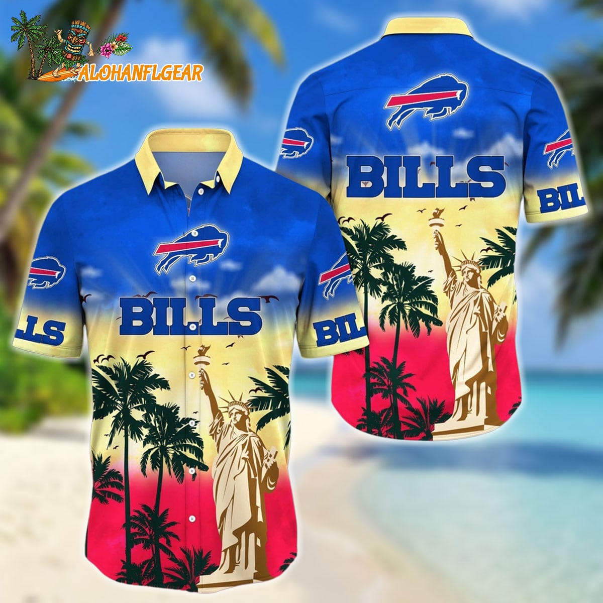 NFL Buffalo Bills Hawaii Shirt Statue Of Liberty Aloha Shirt