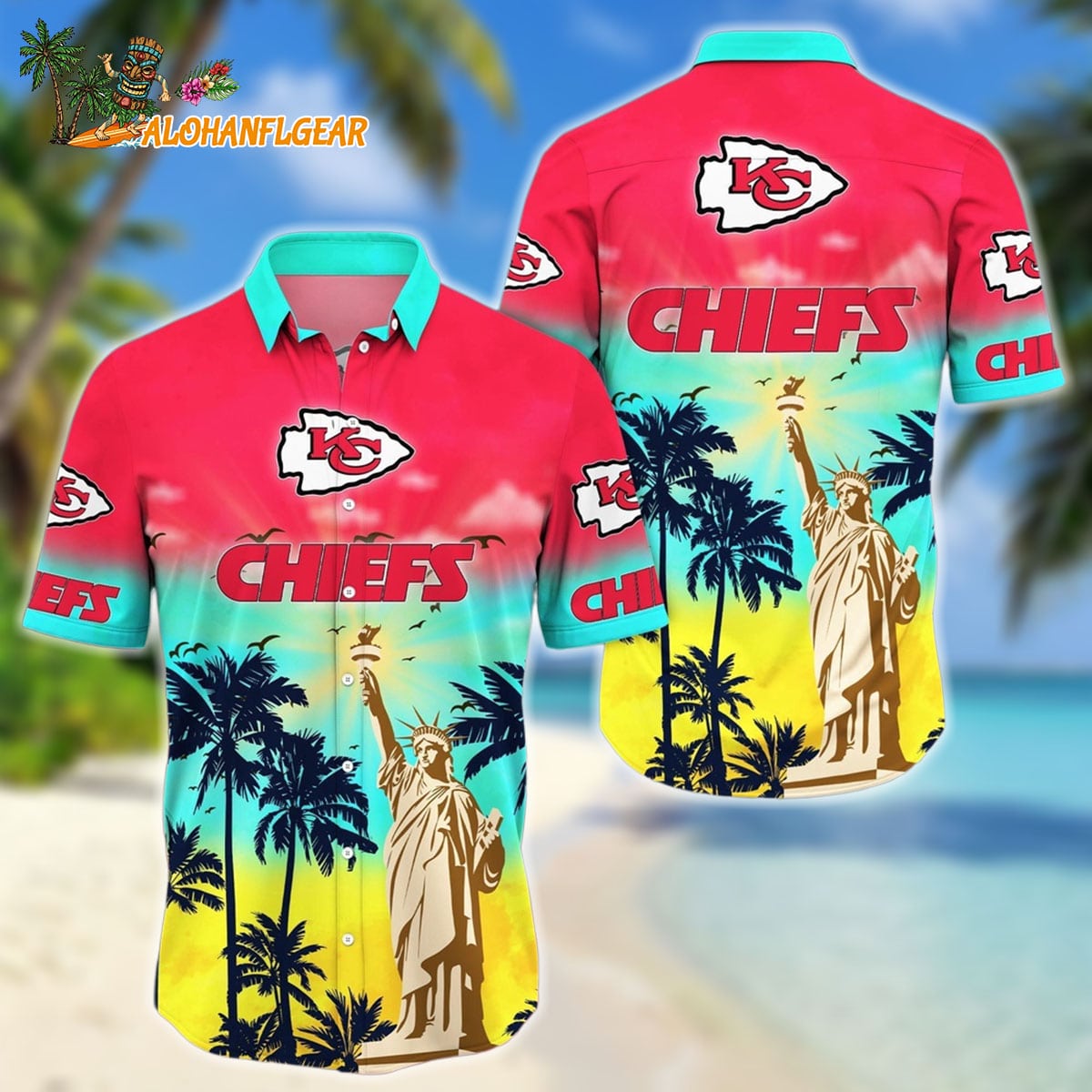 Kansas City Chiefs Hawaii Shirt Statue Of Liberty Aloha Shirt Kansas City Chiefs Hawaii Shirt Statue Of Liberty Aloha Shirt