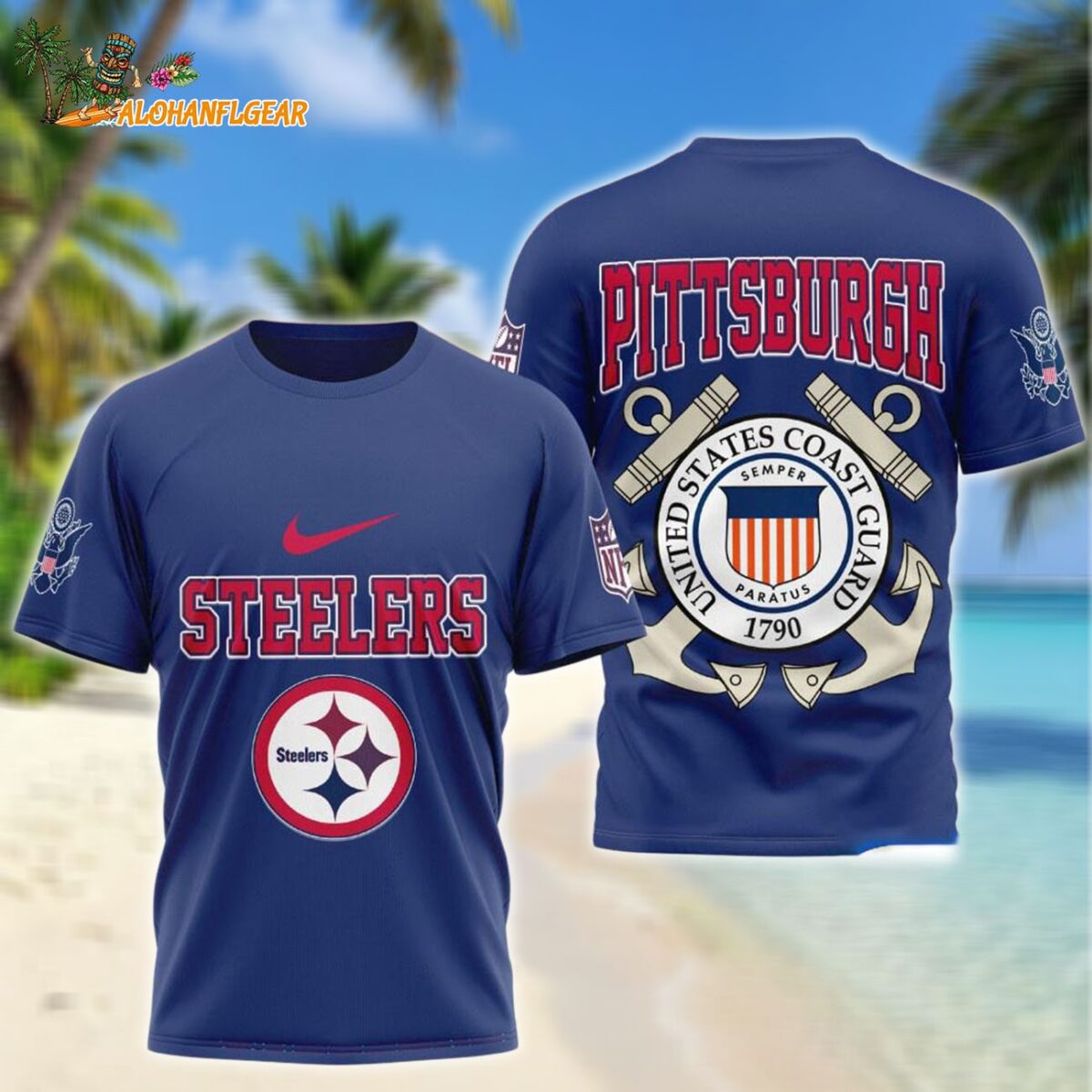 Pittsburgh Steelers NFL United States Coast Guard Limited 3D Shirt