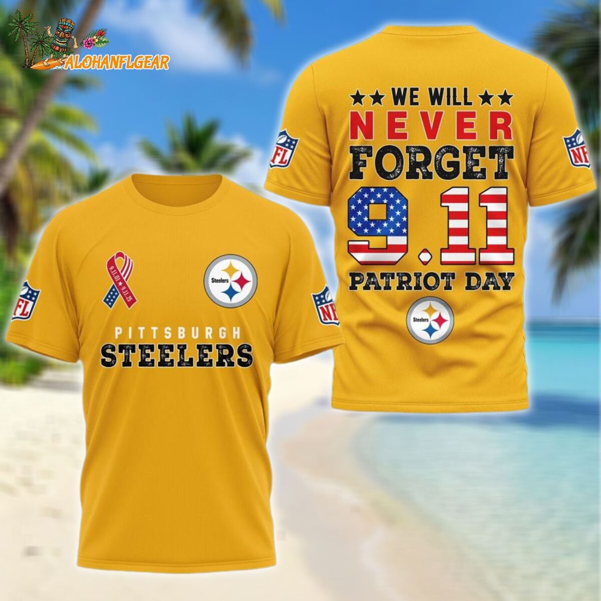 Pittsburgh Steelers We Will Never Forget 9 11 Patriot Day 2025 Unisex 3D Shirt