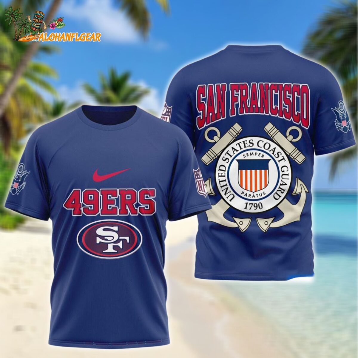 San Francisco 49ers NFL United States Coast Guard Limited 3D Shirt
