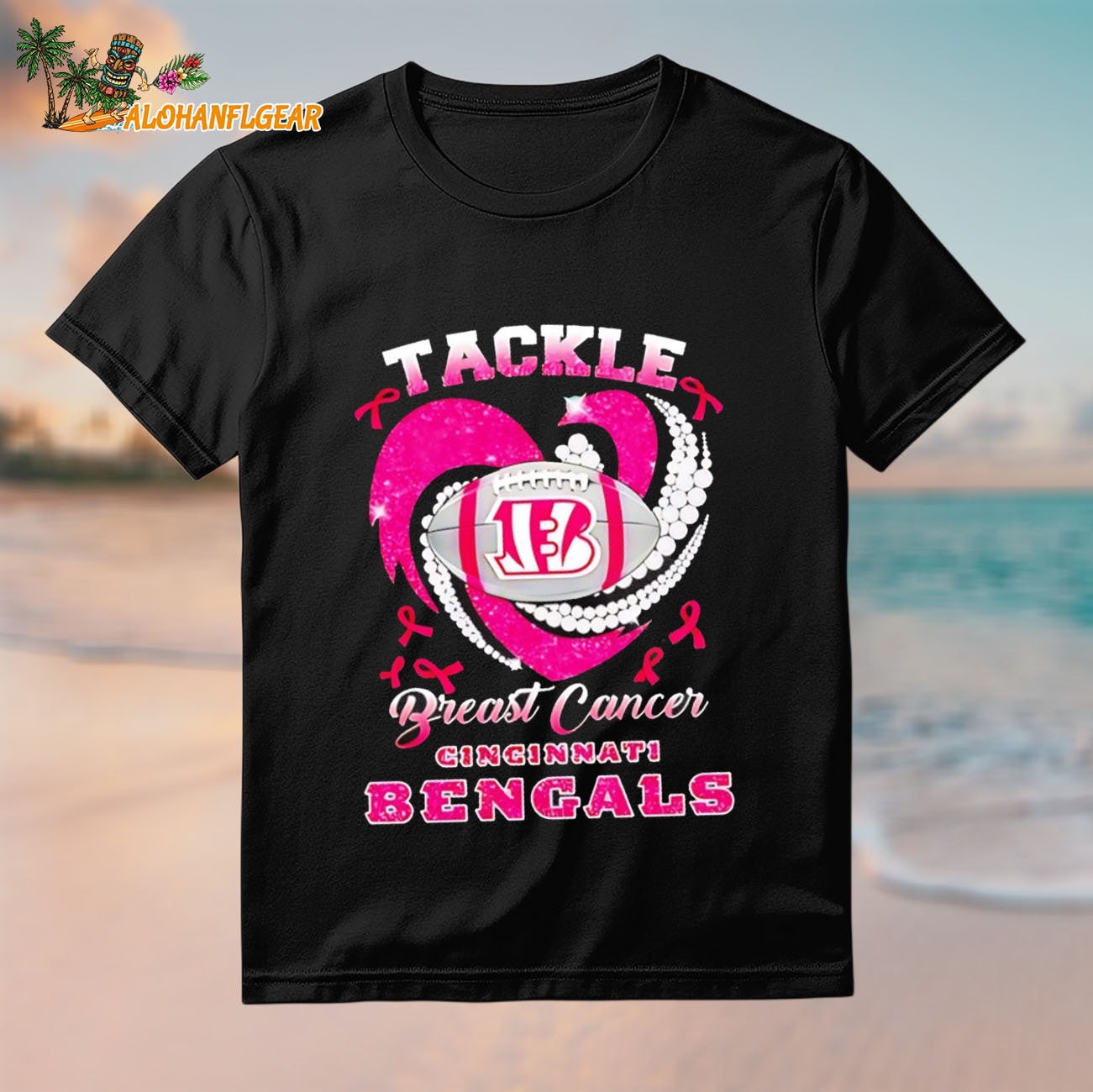 Tackle Breast Cancer Cincinnati Bengals 2025 Diamond Heart Shirt Tackle Breast Cancer Cincinnati Bengals 2025 Diamond Heart Shirt