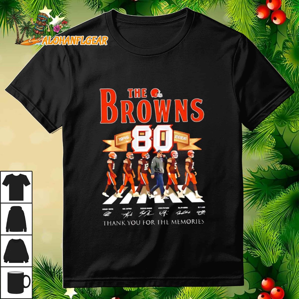 The Cleveland Browns 80th 1946 2026 Thank You For The Memories Signature Shirt