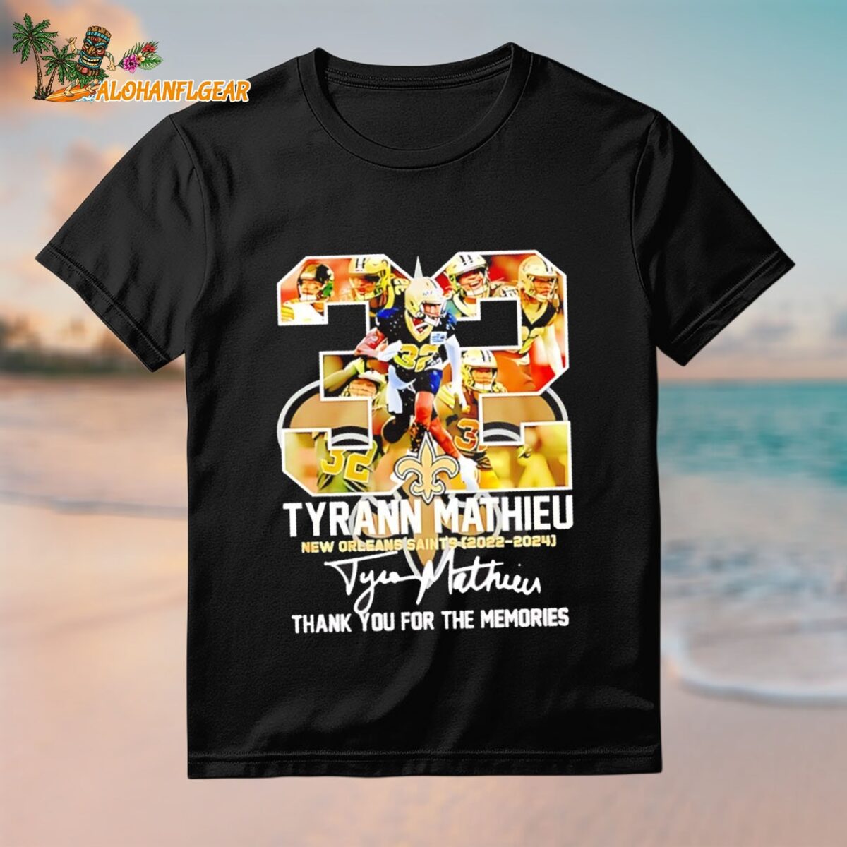 Tyrann Mathieu New Orleans Saints 2022 2024 Thank You For The Memories Signature Shirt
