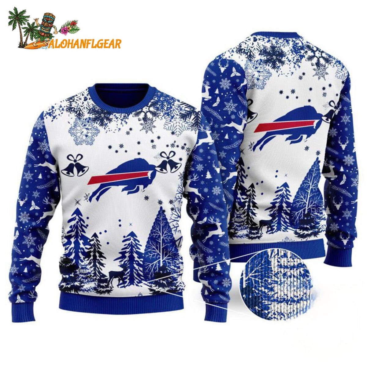 Buffalo Bills Logo Football Team Special Xmas Tree Christmas Ugly Sweater