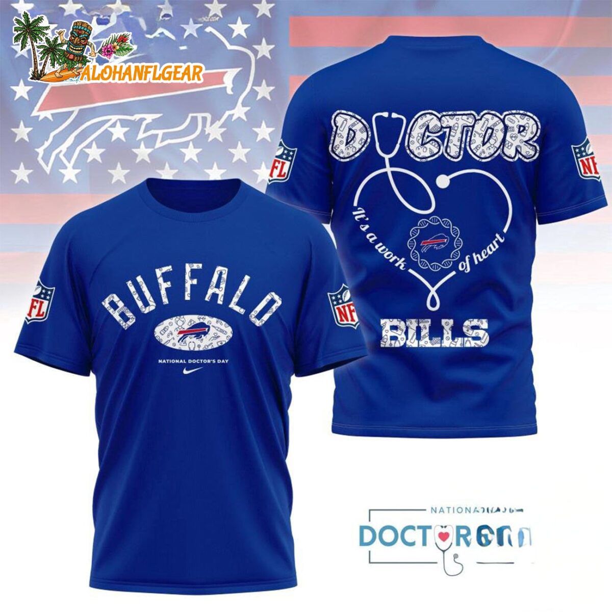 Buffalo Bills National Doctors Day Unisex 3D T Shirt