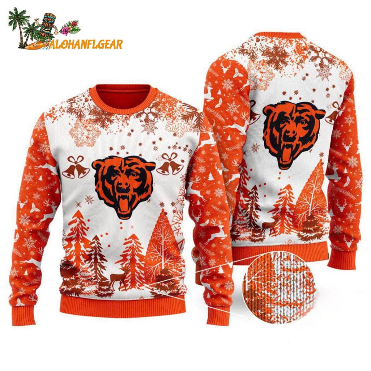 Chicago Bears Logo Football Team Special Xmas Tree Christmas Ugly Sweater