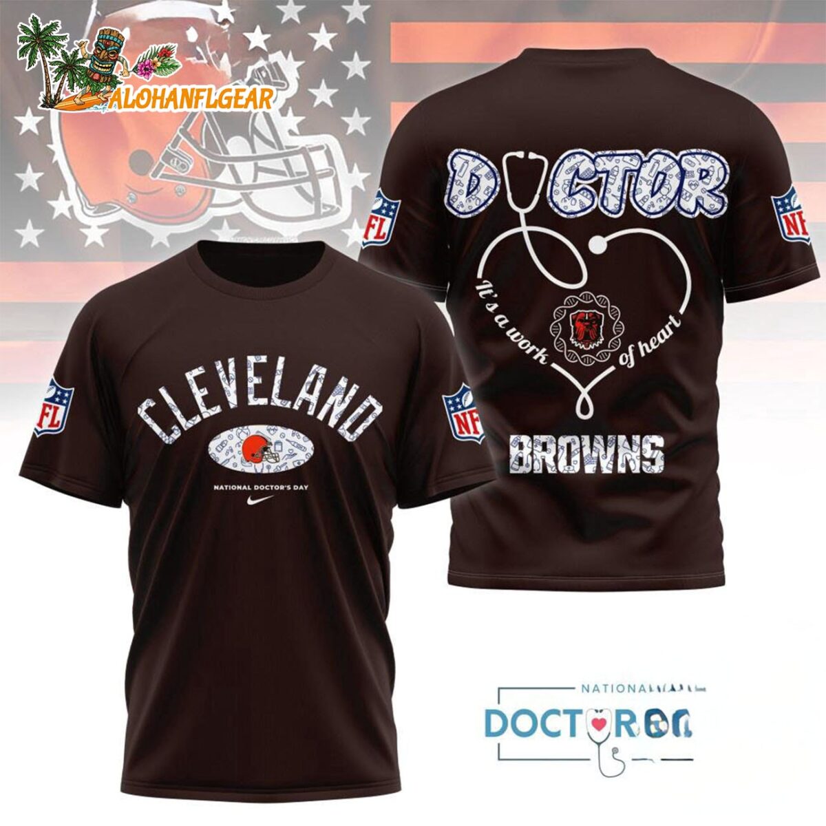 Cleveland Browns National Doctors Day Unisex 3D T Shirt