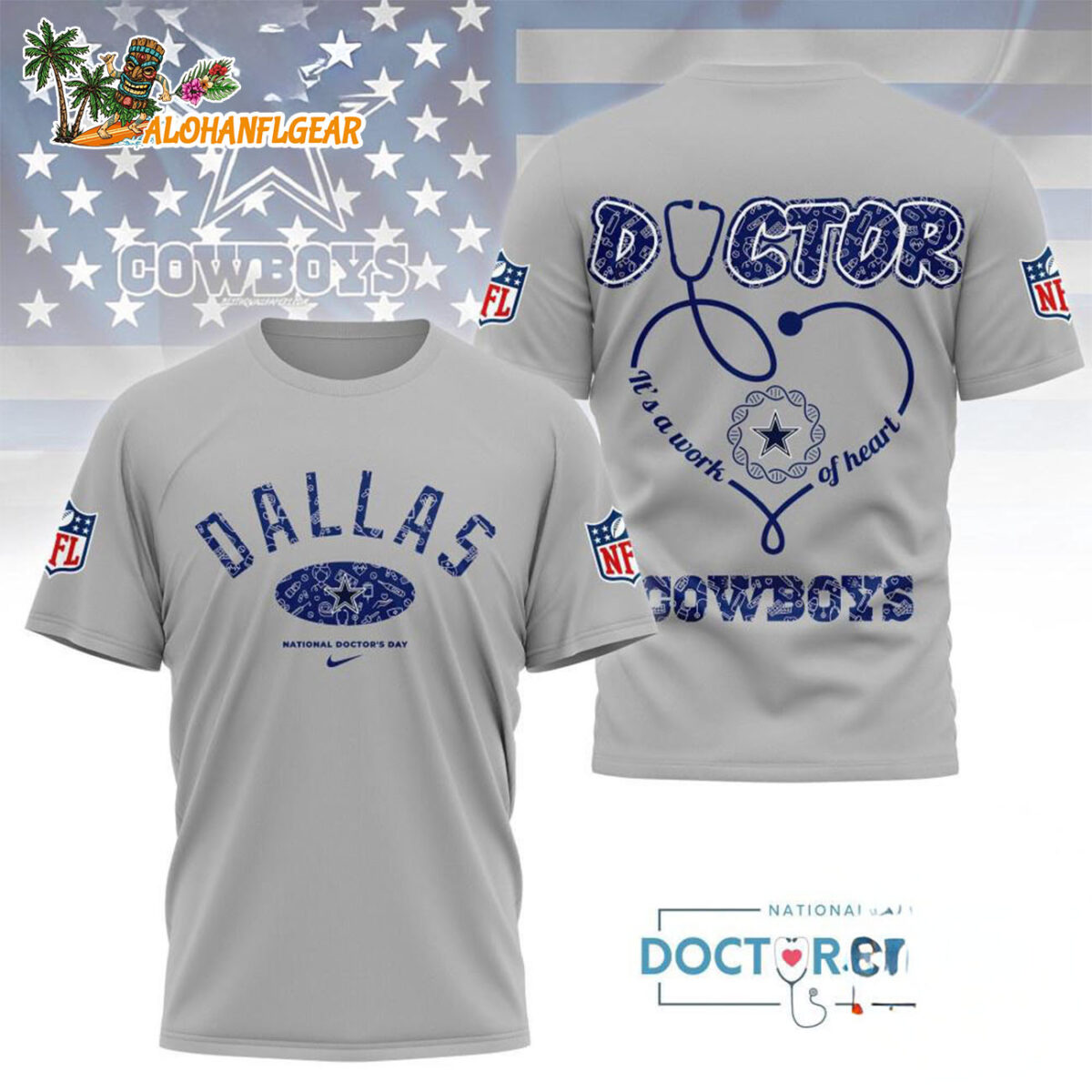 Dallas Cowboys National Doctors Day Unisex 3D T Shirt