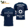 Dallas Cowboys Protech With Honor Police Serve With Pride 3D T Shirt