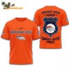 Denver Broncos Protech With Honor Police Serve With Pride 3D T Shirt