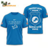 Detroit Lions Protech With Honor Police Serve With Pride 3D T Shirt