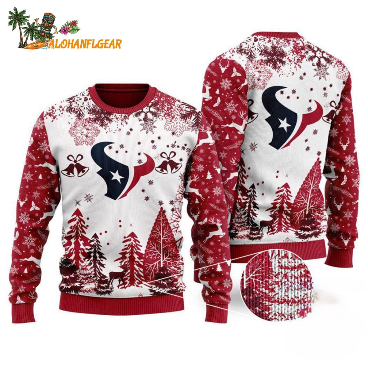 Houston Texans Logo Football Team Special Xmas Tree Christmas Ugly Sweater