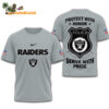Las Vegas Raiders Protech With Honor Police Serve With Pride 3D T Shirt