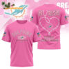 Miami Dolphins Nurse Breast Cancer Awareness Limited Ediition 3D T Shirt