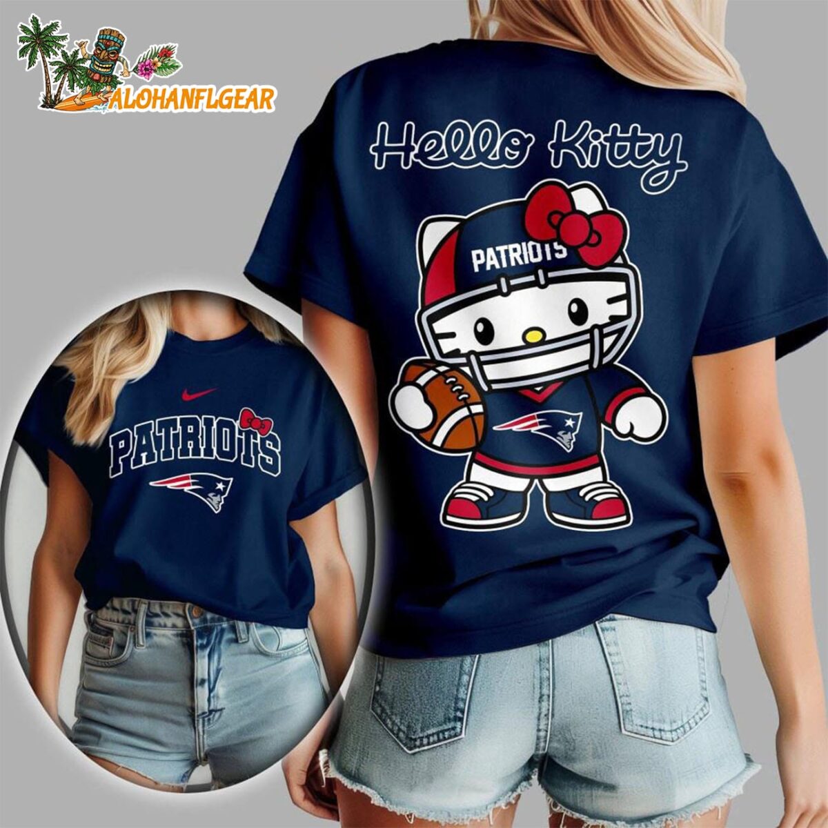 New England Patriots X Hello Kitty All Over Print T Shirt