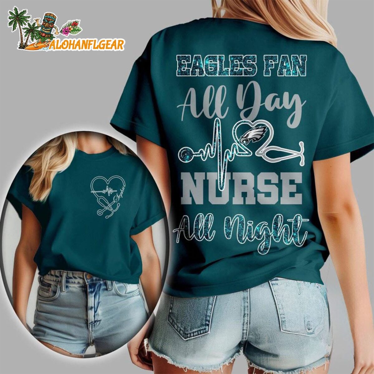 Philadelphia Eagles All Day Nurse All Night Unisex 3D T Shirt