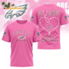 Philadelphia Eagles Nurse Breast Cancer Awareness Limited Ediition 3D T Shirt