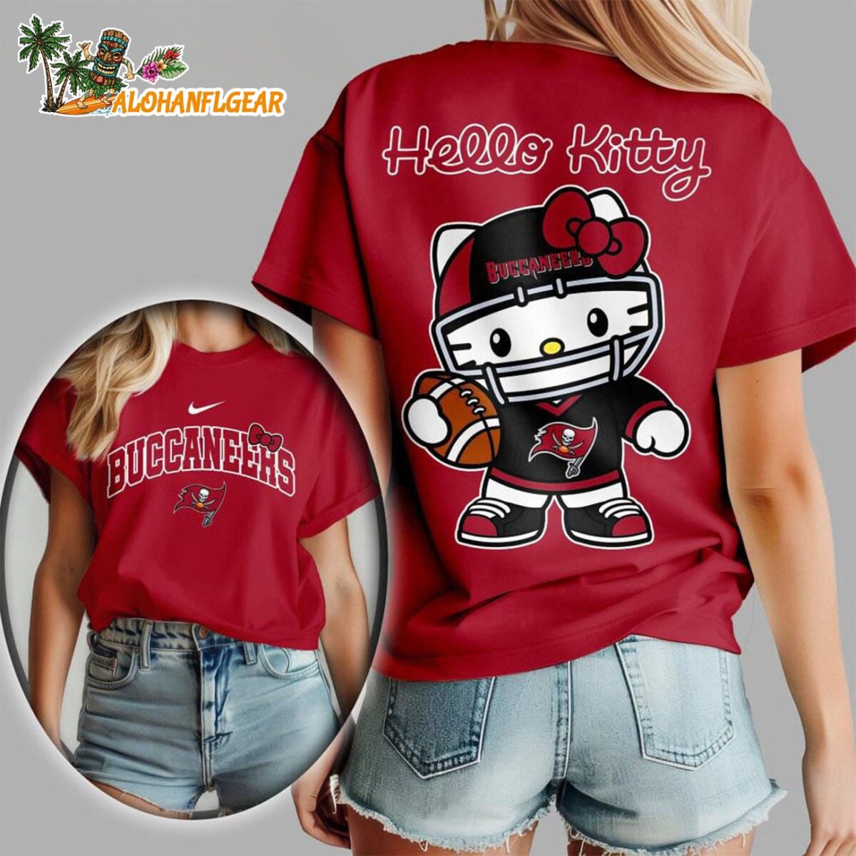 Tampa Bay Buccaneers X Hello Kitty All Over Print T Shirt
