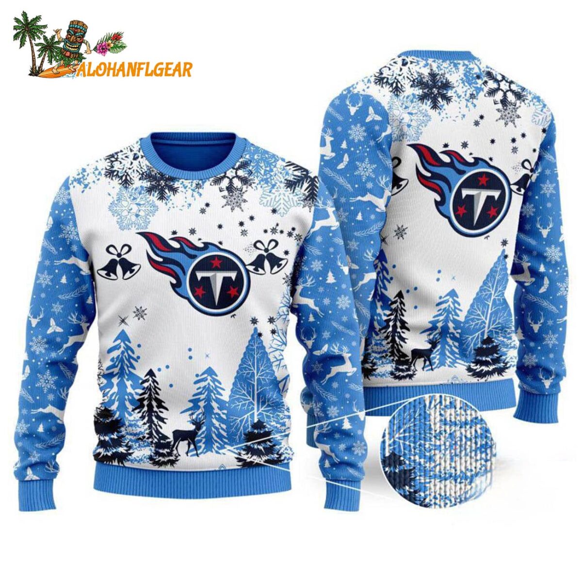 Tennessee Titans Logo Football Team Special Xmas Tree Christmas Ugly Sweater