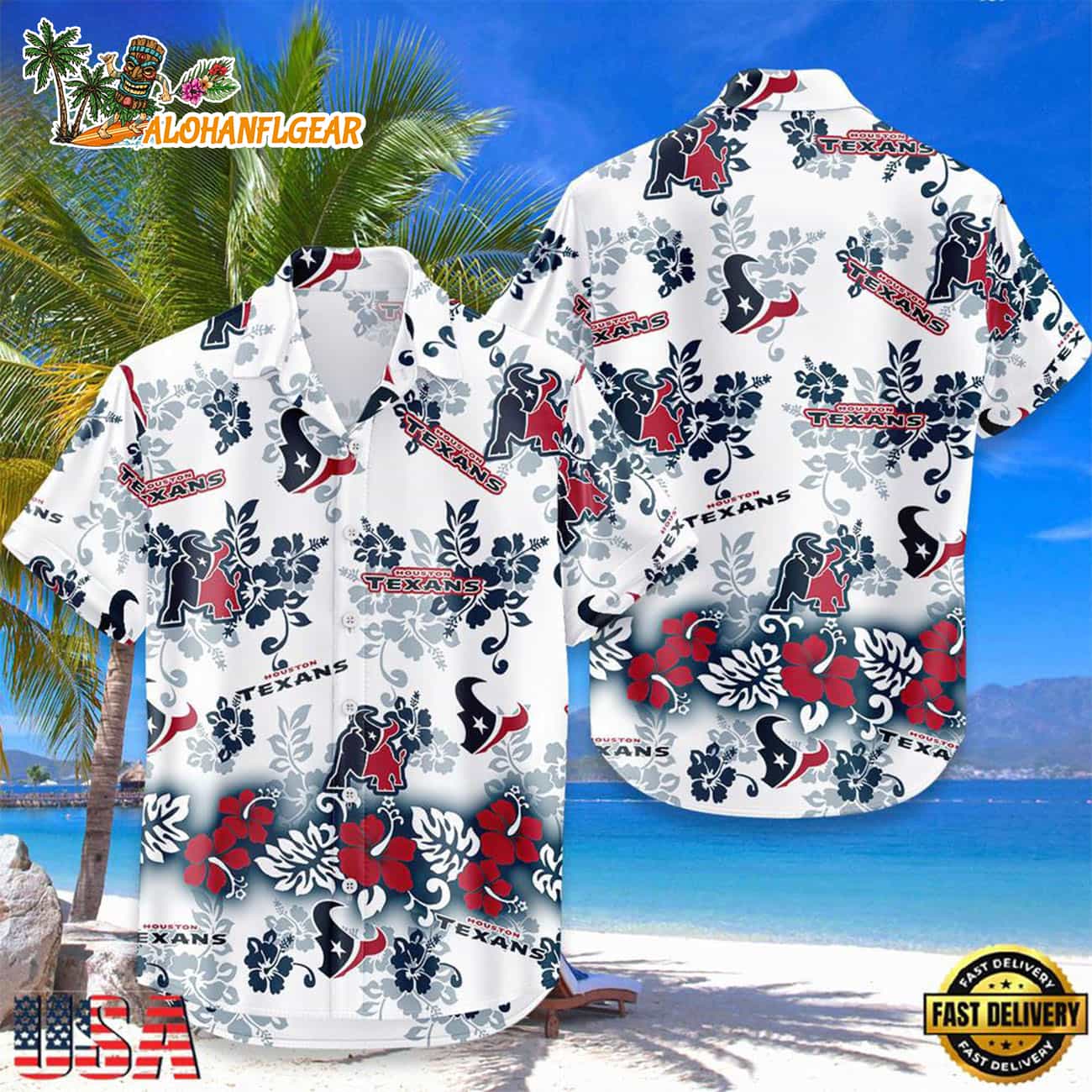 Houston Texans New Design Hot Summer Hawaiian Shirt Houston Texans New Design Hot Summer Hawaiian Shirt