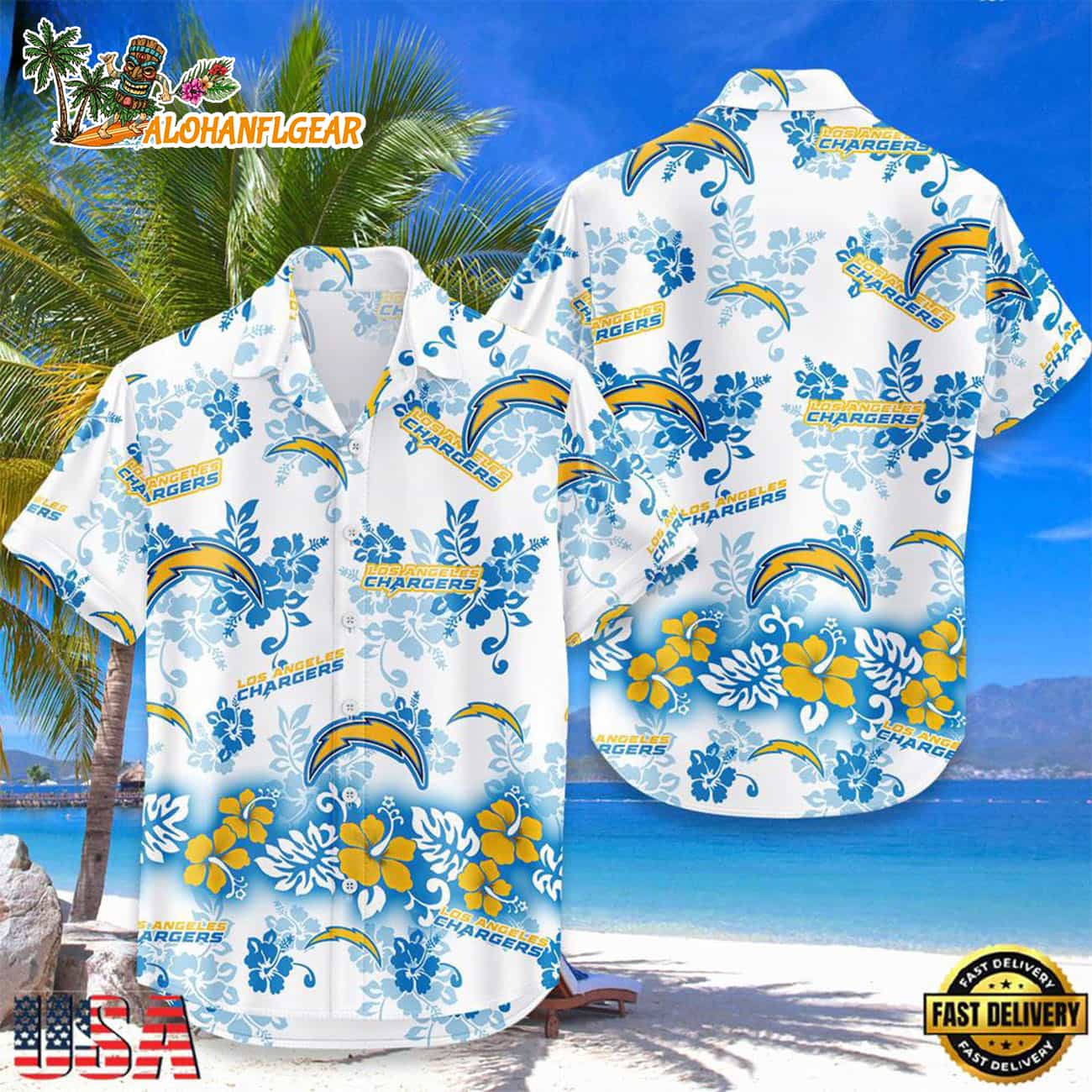 Los Angeles Chargers New Design Hot Summer Hawaiian Shirt Los Angeles Chargers New Design Hot Summer Hawaiian Shirt
