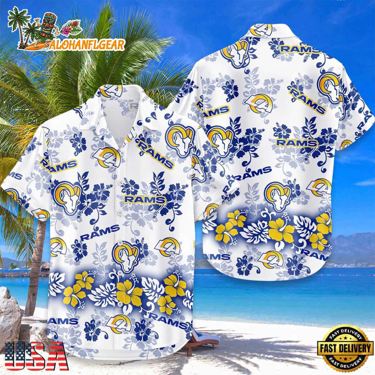 Los Angeles Rams New Design Hot Summer Hawaiian Shirt Los Angeles Rams New Design Hot Summer Hawaiian Shirt