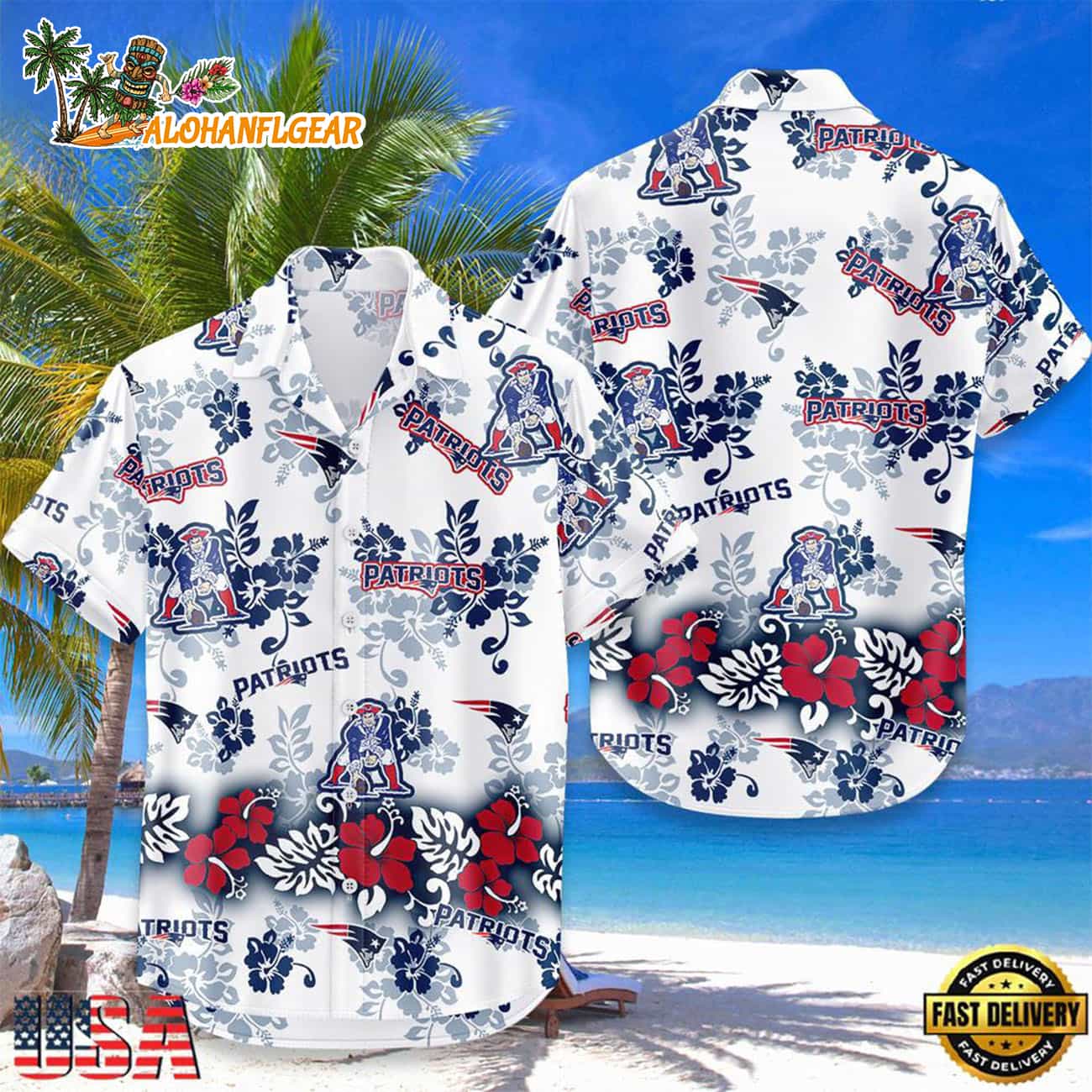 New England Patriots New Design Hot Summer Hawaiian Shirt New England Patriots New Design Hot Summer Hawaiian Shirt