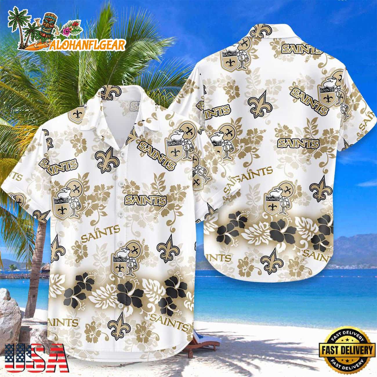 New Orleans Saints New Design Hot Summer Hawaiian Shirt New Orleans Saints New Design Hot Summer Hawaiian Shirt