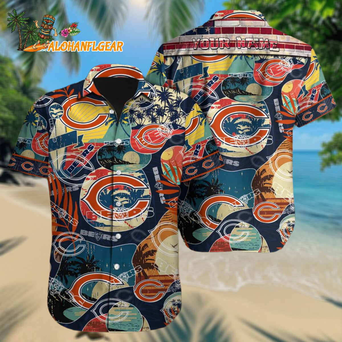Chicago Bears Retro Hawaiianan Shirt Special Vintage Style Hawaiianan Button Shirt