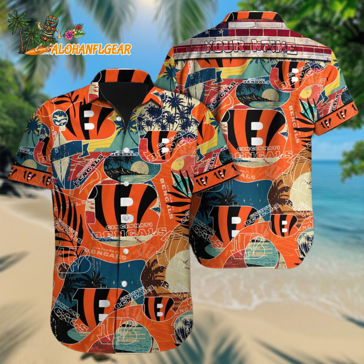 Cincinnati Bengals Retro Hawaiianan Shirt Special Vintage Style Hawaiianan Button Shirt