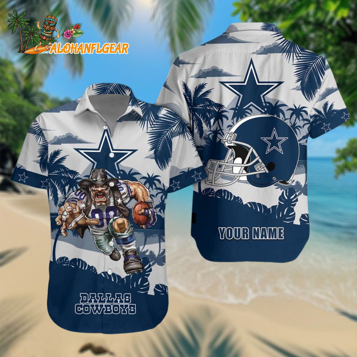 Dallas Cowboys Football Mascot Summer Hawaiianan Shirt