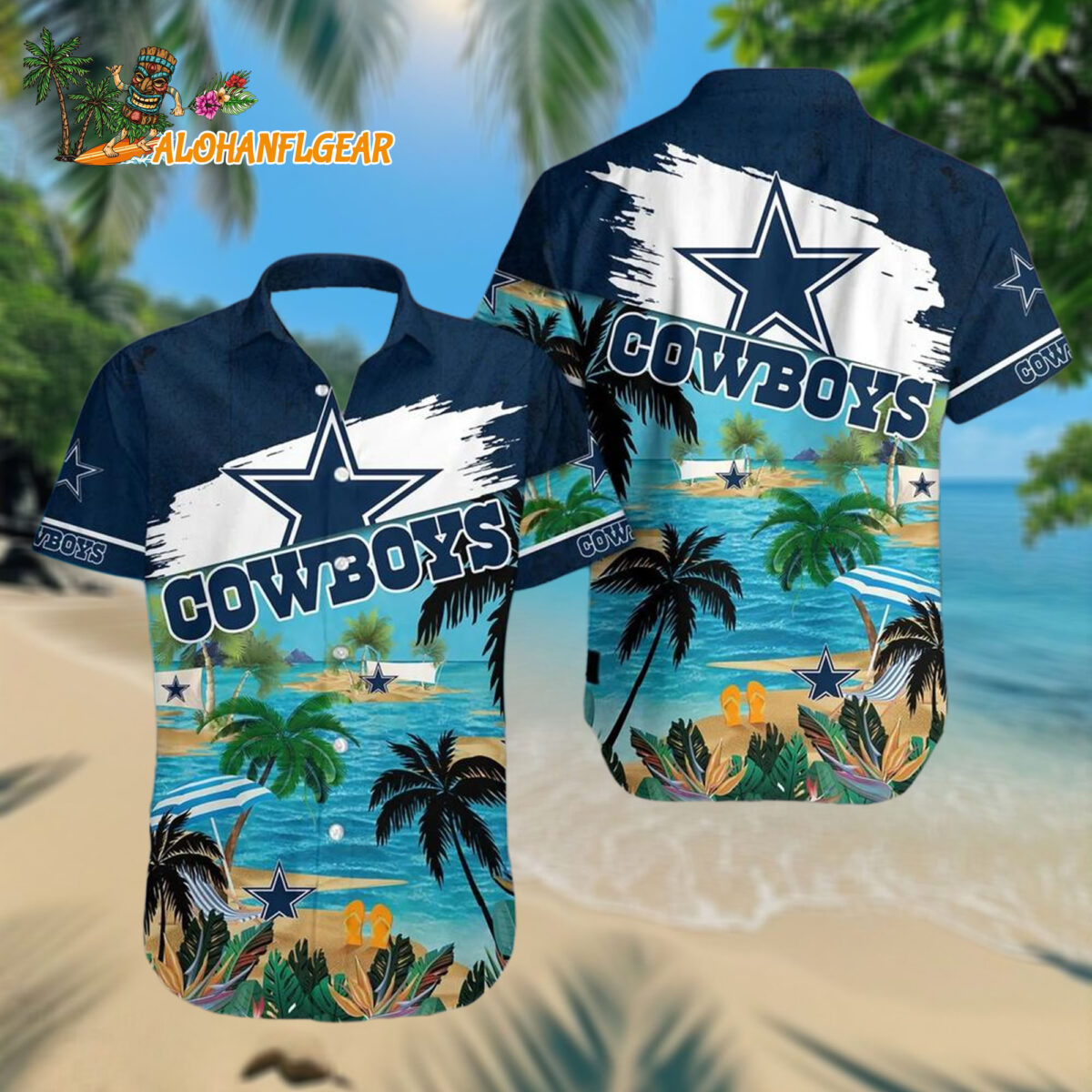 Dallas Cowboys Palm Tree Summer Beach Aloha Hawaiianan Shirt