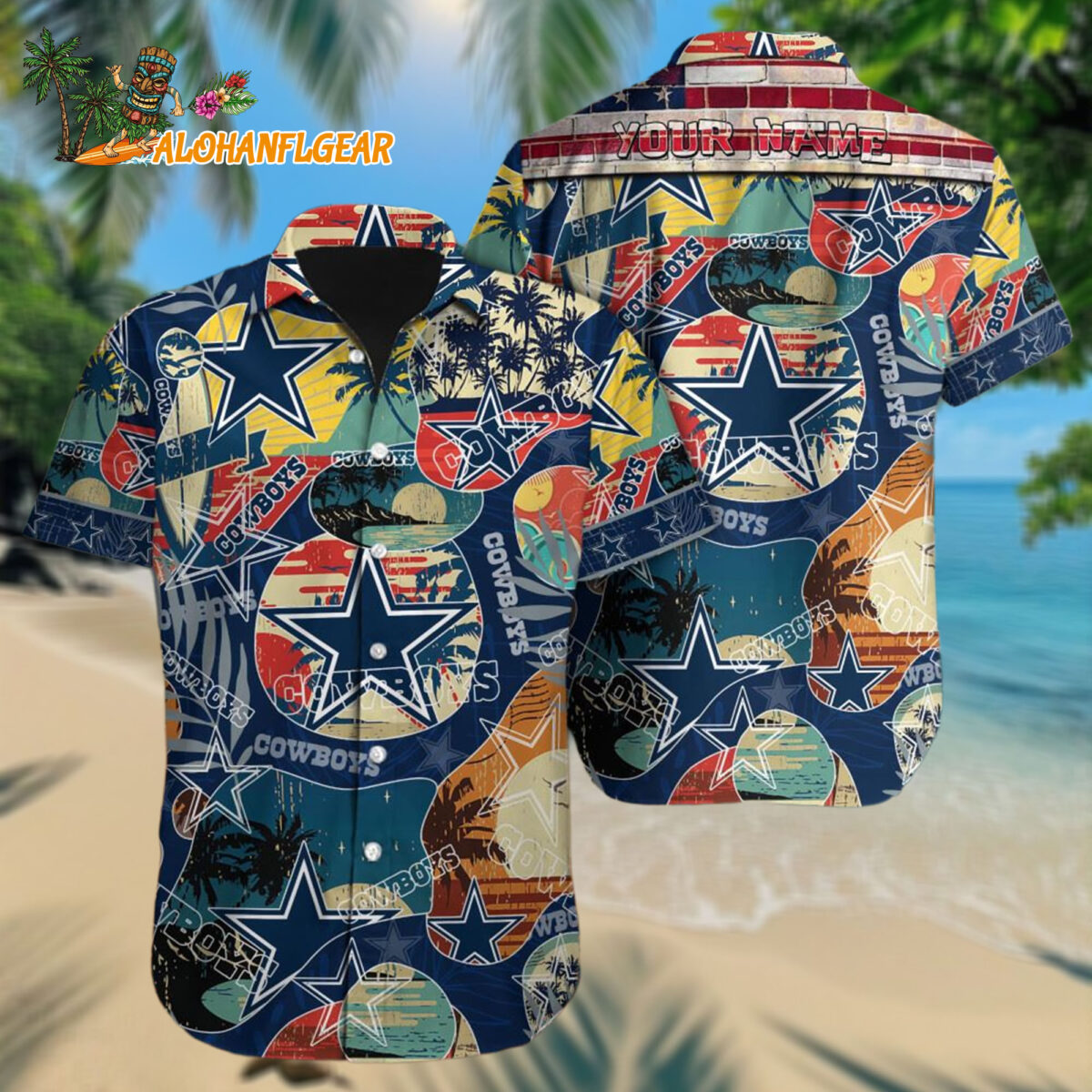 Dallas Cowboys Retro Hawaiianan Shirt Special Vintage Style Hawaiianan Button Shirt