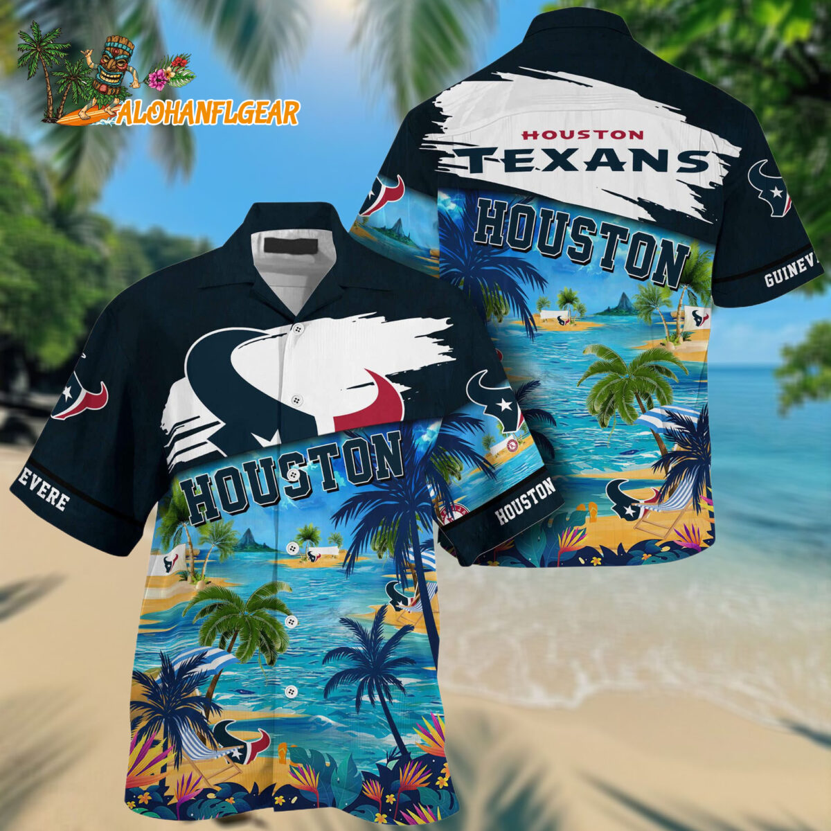 Houston Texans Palm Tree Hot Summer Hawaiianan Shirt Gifts Sport Fans