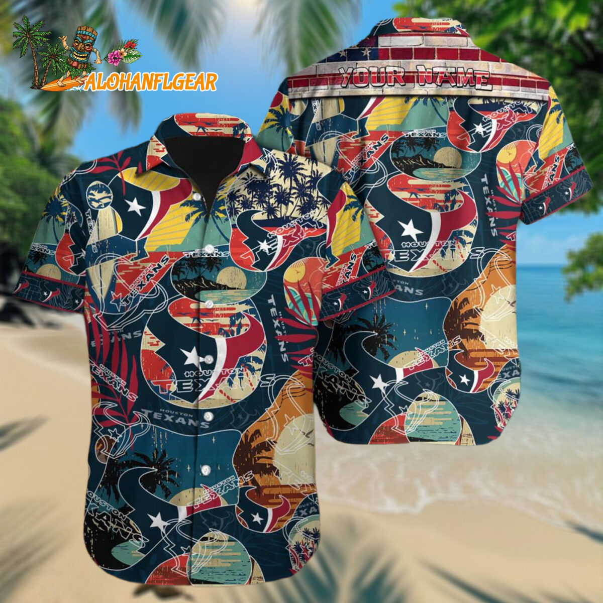 Houston Texans Retro Hawaiianan Shirt Special Vintage Style Hawaiianan Button Shirt