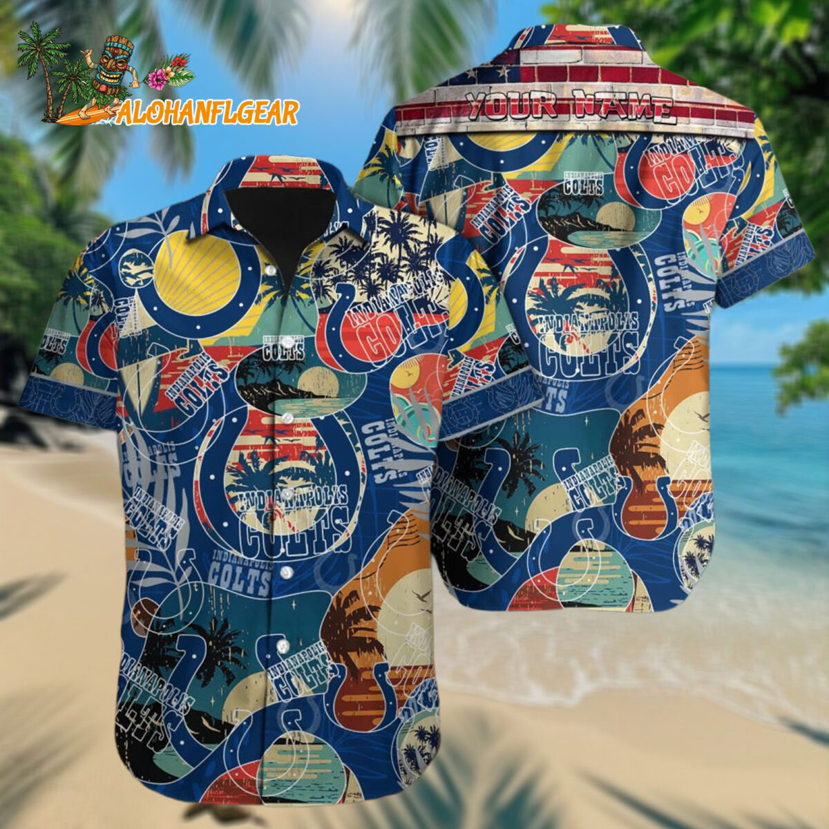 Indianapolis Colts Retro Hawaiianan Shirt Special Vintage Style Hawaiianan Button Shirt