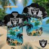 Las Vegas Raiders Palm Tree Summer Beach Aloha Hawaiian Shirt