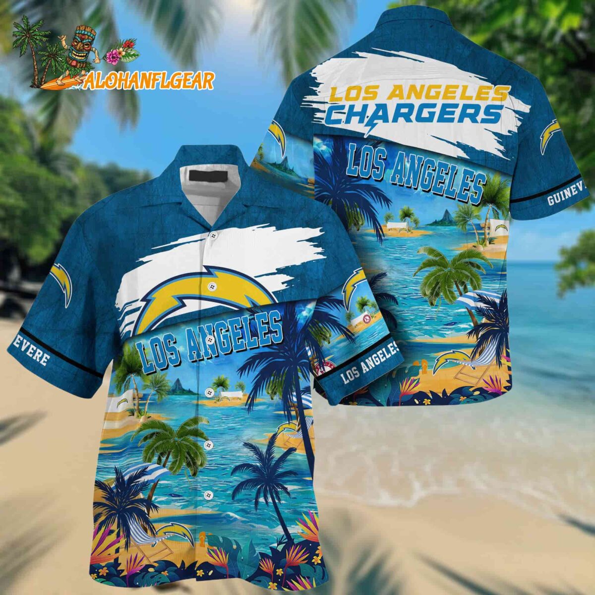 Los Angeles Chargers Palm Tree Hot Summer Hawaiian Shirt Gifts Sport Fans