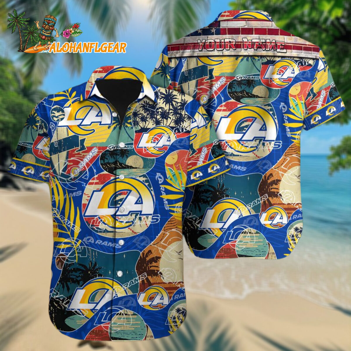 Los Angeles Rams Retro Hawaiianan Shirt Special Vintage Style Hawaiianan Button Shirt