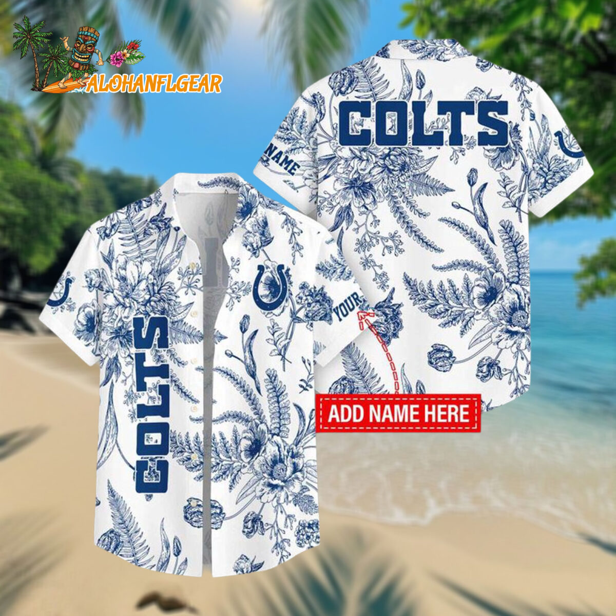 Miami Dolphins Leaf Flower Pattern Personalized Name Hawaiian Shirt